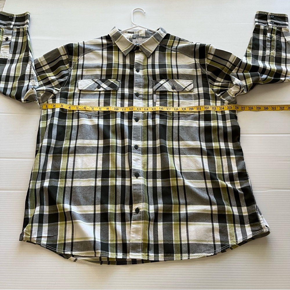 Columbia Plaid Flannel Button Up Long Sleeve Shirt Multi Colored Size XXL - Picture 9 of 13